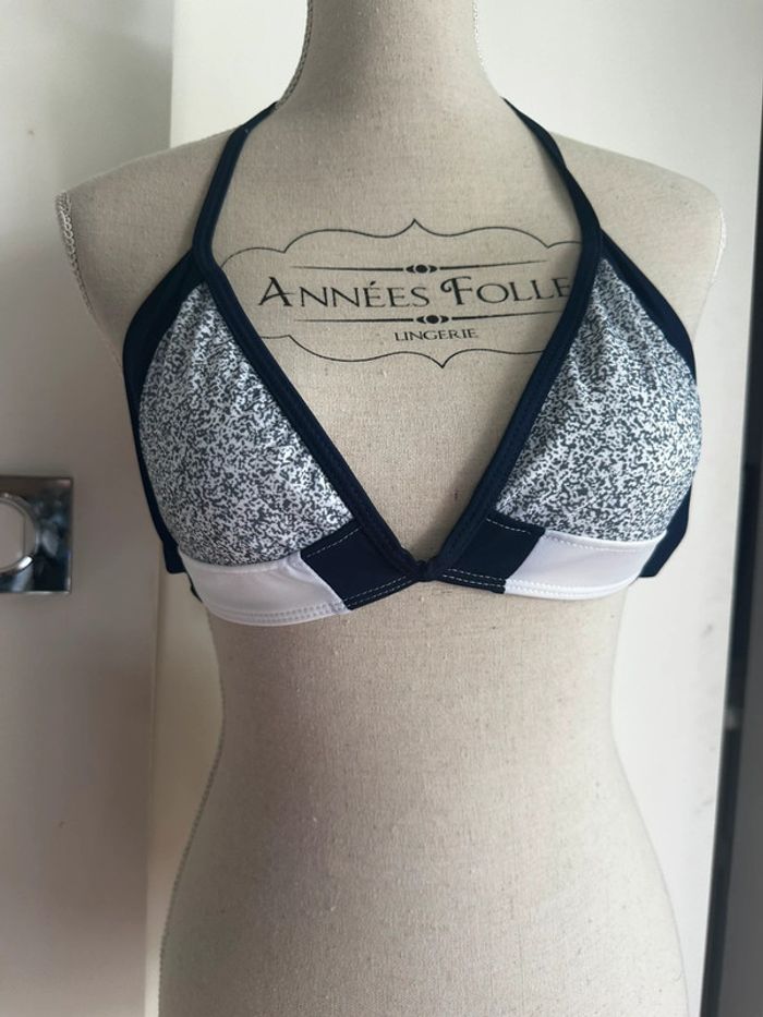 Maillot de bain 2 pièces bleu et blanc – Shein 🌸 - photo numéro 7