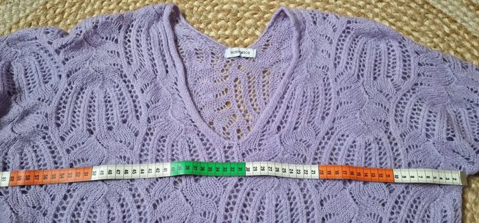 Pull maille col V lila "Bobbie & bob" made in Italy taille L ou 40 - photo numéro 9