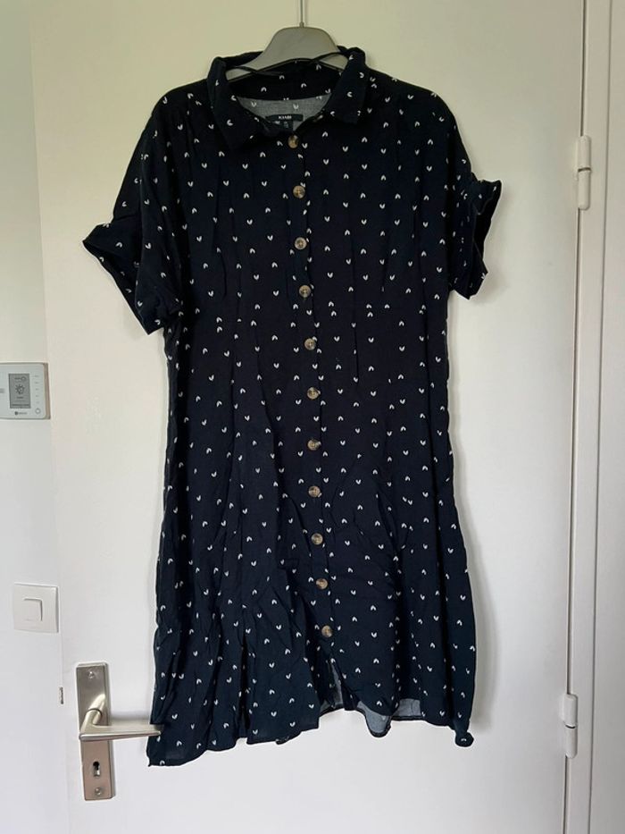 Robe bleue marine et blanche maternité Kiabi