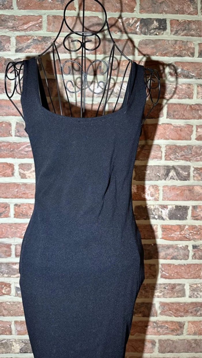 Robe moulante noire jus d’orange taille unique - photo numéro 7