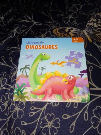 Livre puzzle dinausore, 4 puzzles