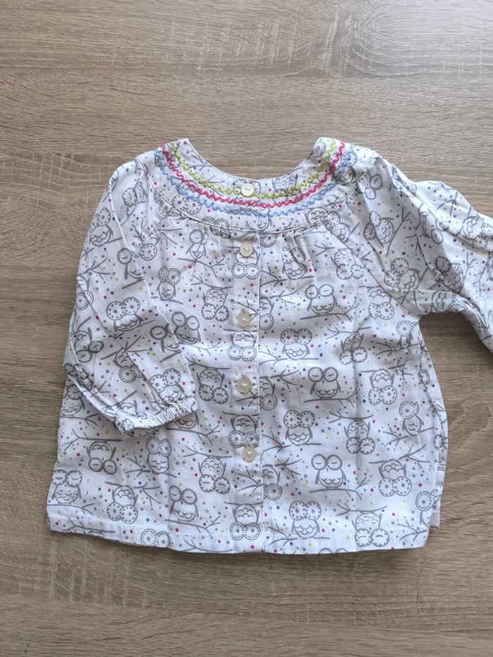 Haut léger hiboux manches longues 6 mois dpam - photo numéro 3