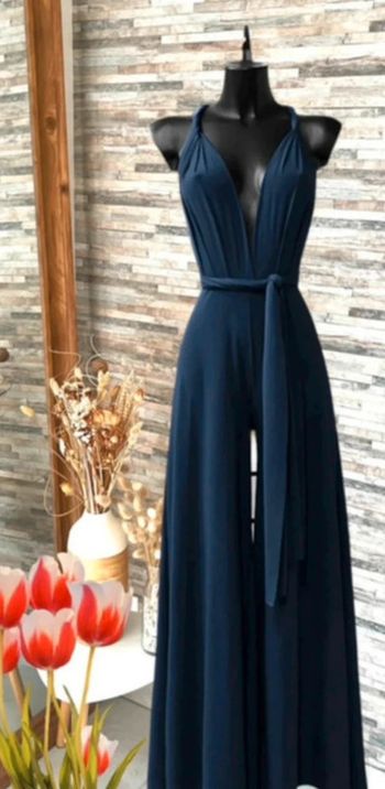 Sublime Combi bleu marine positions multiples dos nu pour soirées