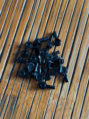 20 lego Bar 1L with 1 x 1 Round Plate with Hollow Stud