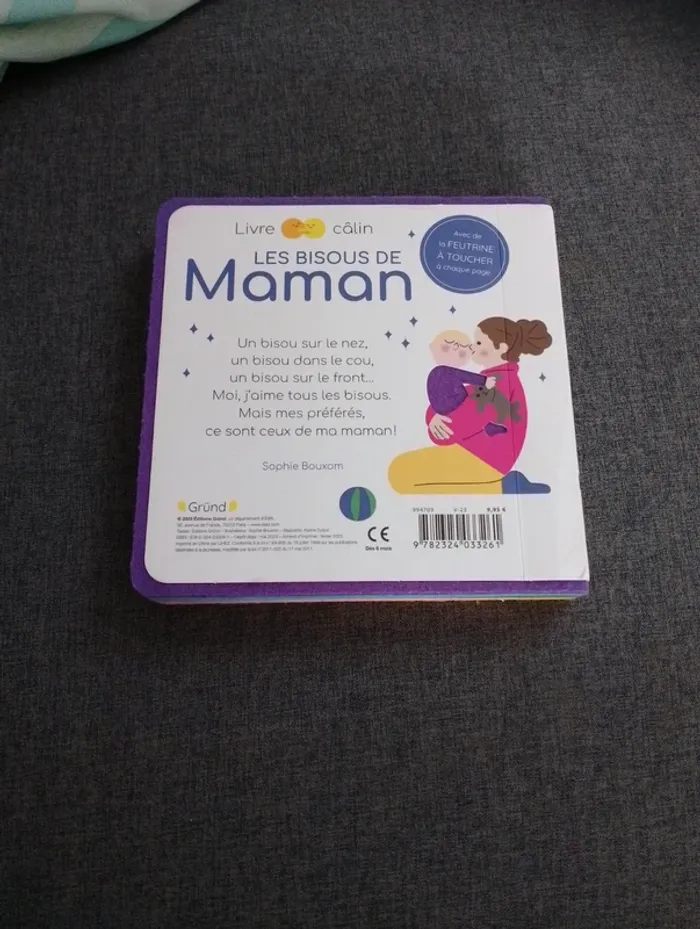 Livre avec feutrine - Les Bisous de Maman - photo numéro 2