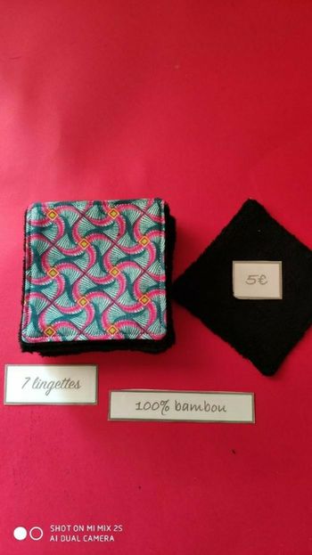 7lingettes lavables, neuf