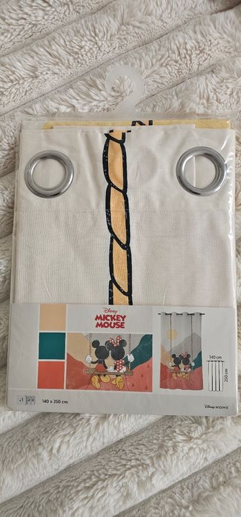 ​🏷️ Rideau à œillets Mickey et Minnie Mouse - Disney Home (Neuf)