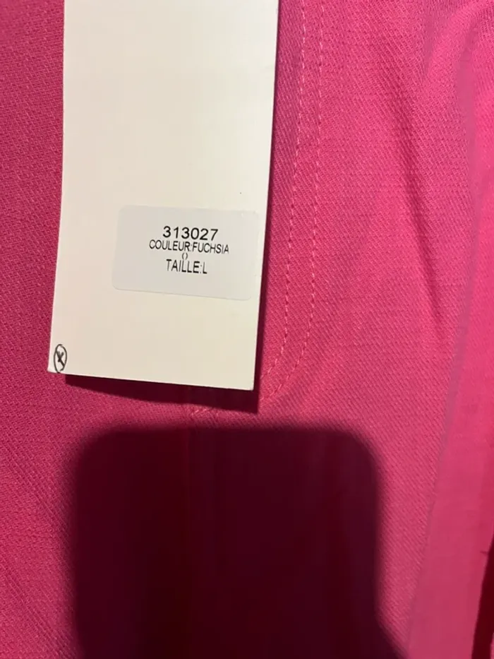 Pantalon léger jambe large rose - photo numéro 4