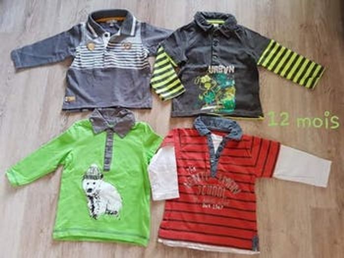 Lot t shirts 12 mois