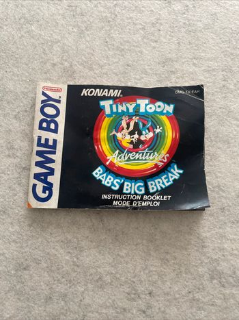 Notice Tiny Toon Babs’ Big Break Nintendo Game Boy FAH
