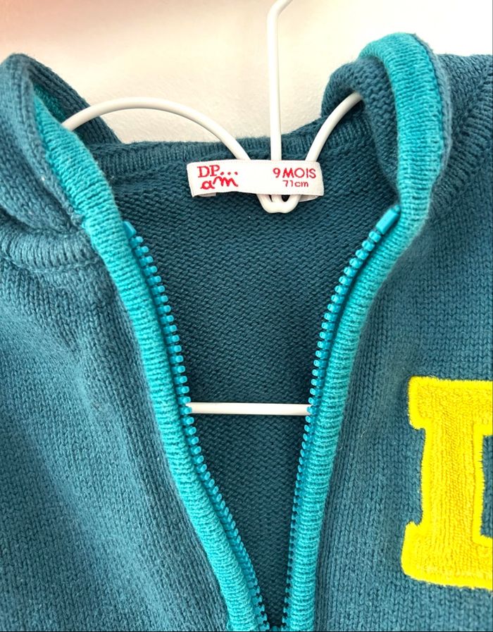 Gilet garçon avec renfort coude  en maille 9 mois dpam - photo numéro 3