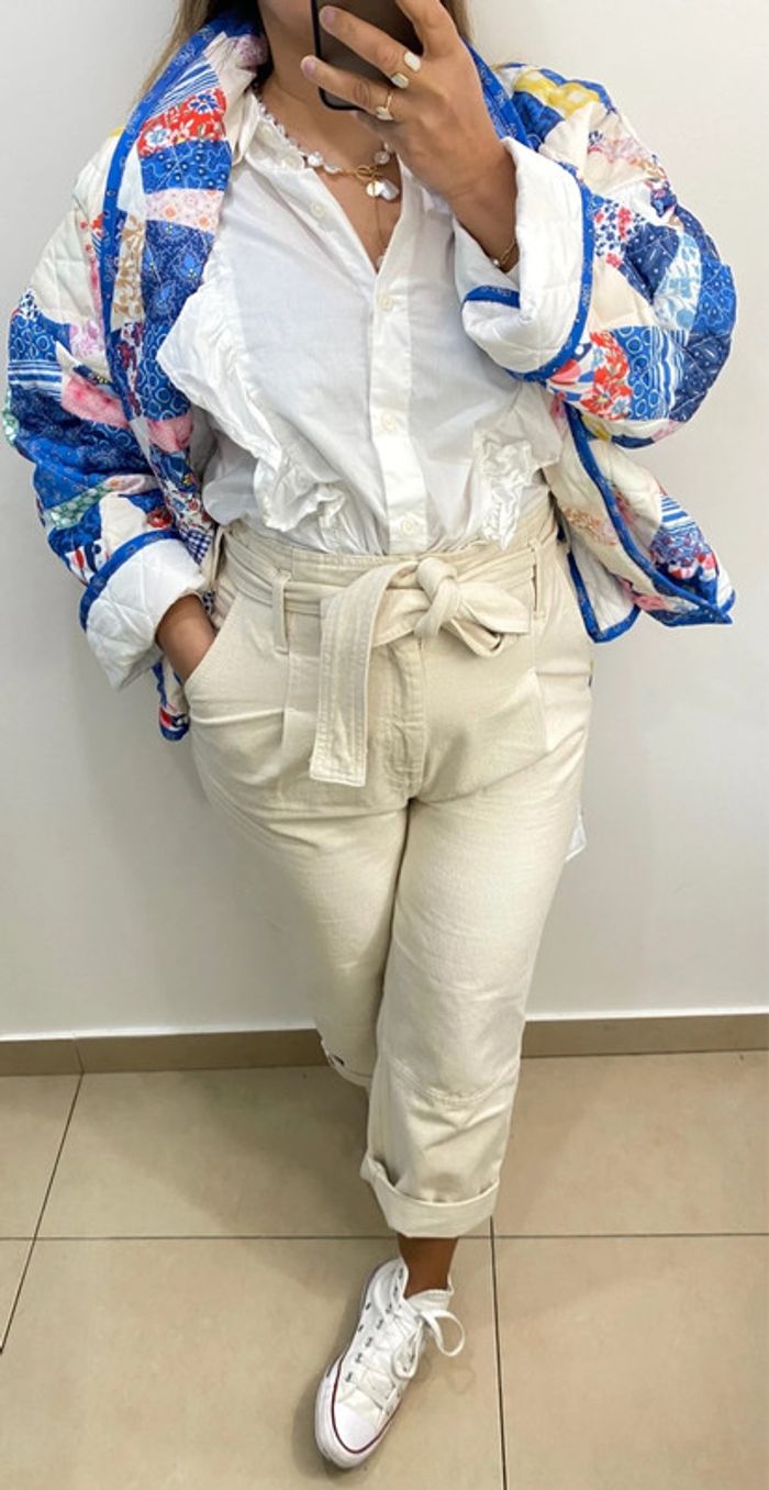 Veste Kimono Matelassé Oversize Idéal Pour La Mi Saison Taille S-M Et Plus - photo numéro 7
