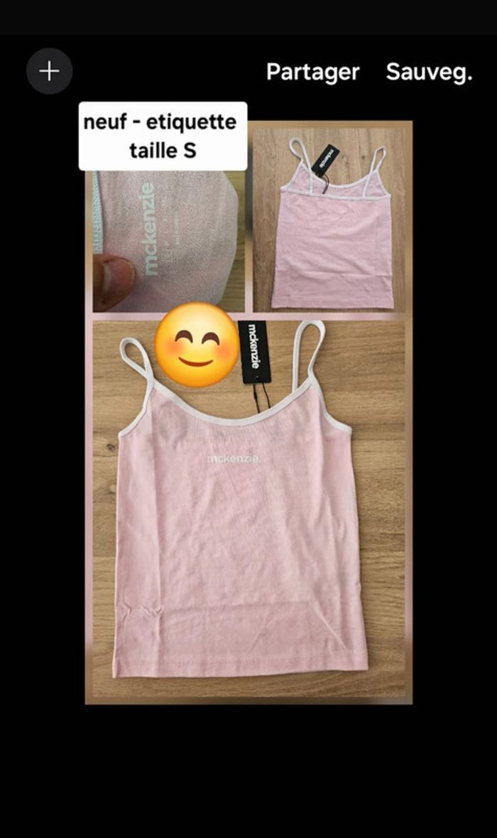 Débardeur fille adolescente femme taille s rose neuf