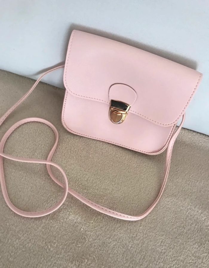 Sac bandoulière rose - photo numéro 5