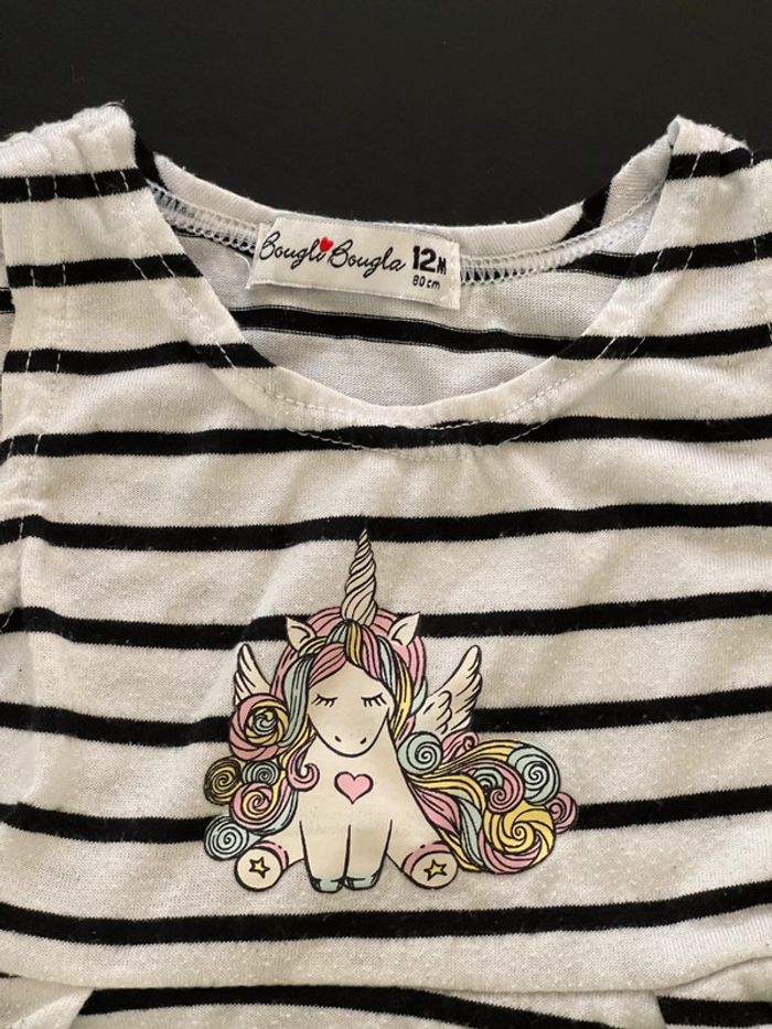 Robe marinière licorne 12M - photo numéro 2