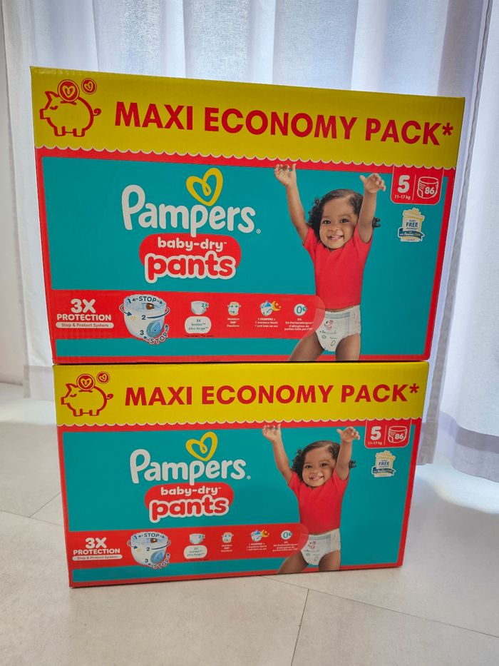 Lot 2 Pampers Baby-Dry Pants Taille 5 (11–17 kg) - photo numéro 2