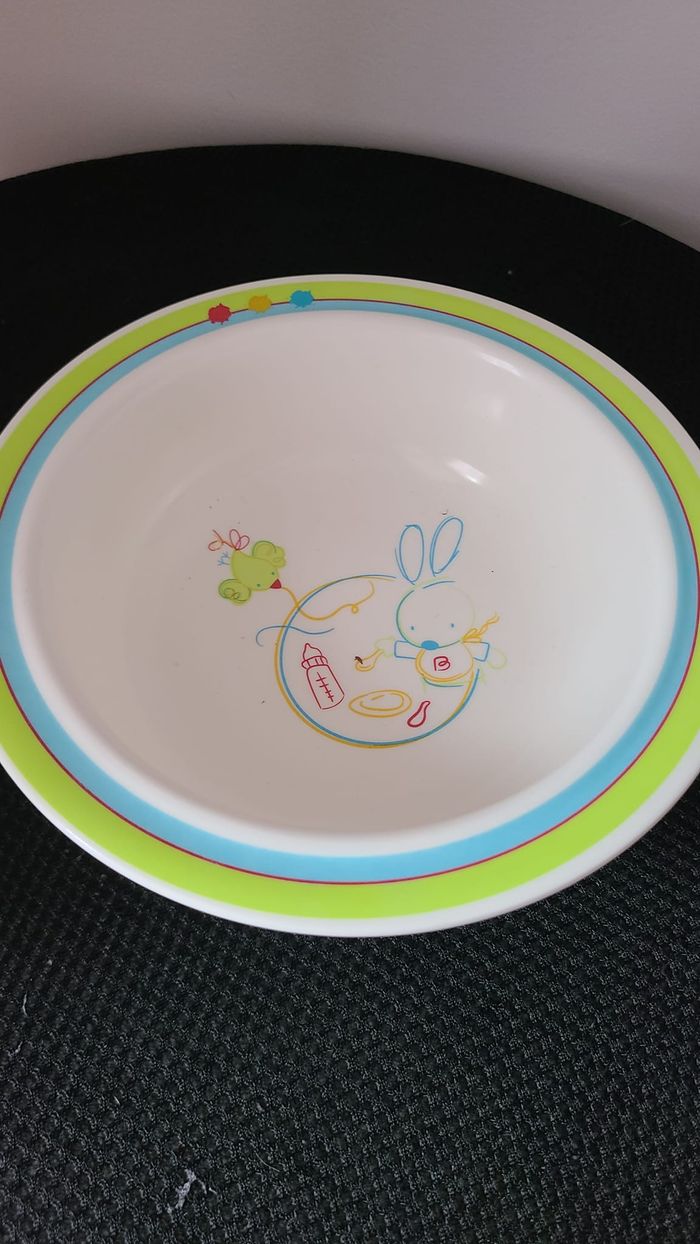 Assiette enfants motif lapin