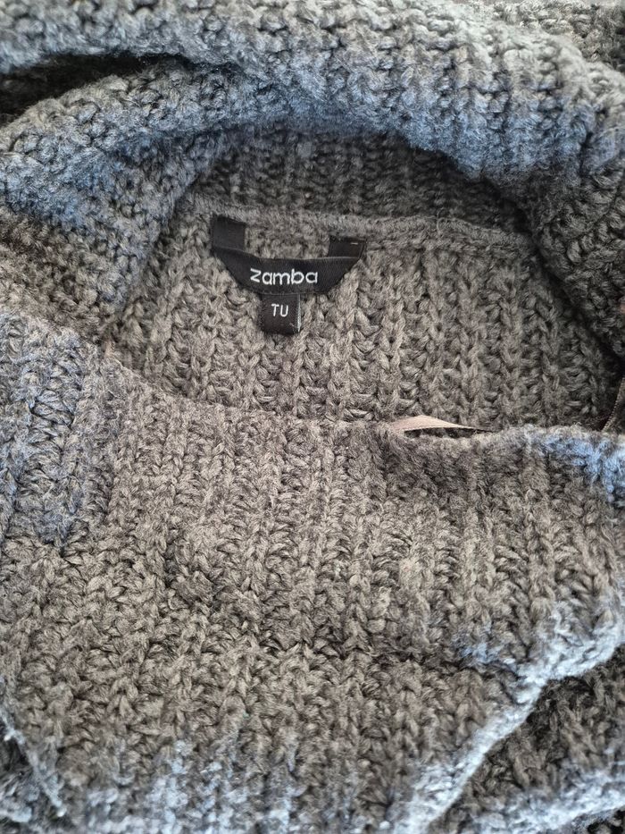 Poncho gris - Taille unique - photo numéro 3