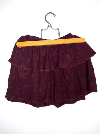 Jupe bordeaux volant