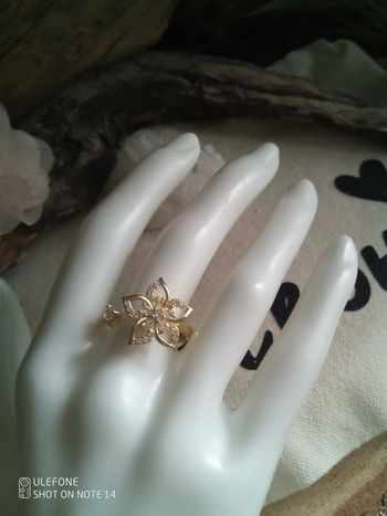 Bague tournante fleur bohème