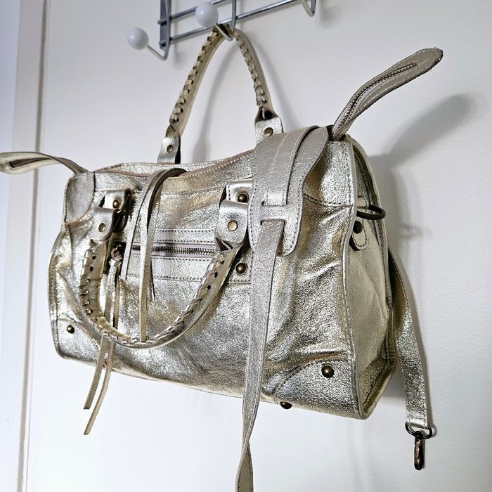 🇮🇹Grand Sac a main 100% Cuir D'orée avec Bandoulière🇮🇹 - photo numéro 2