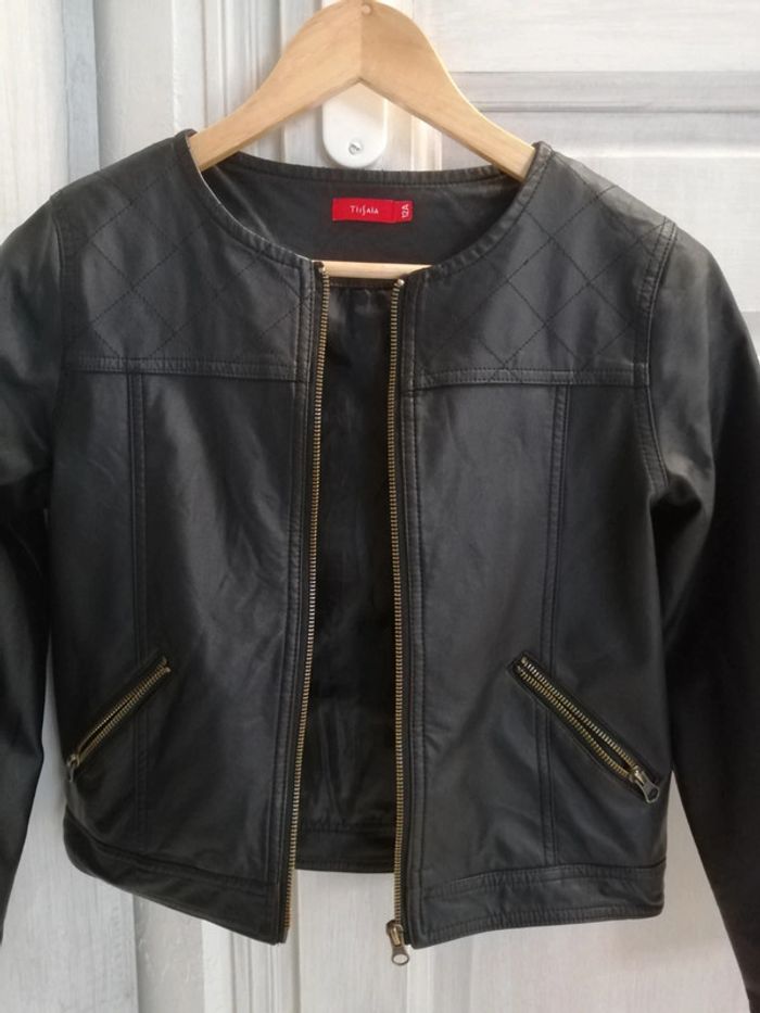 Veste fille Simili cuir - photo numéro 2