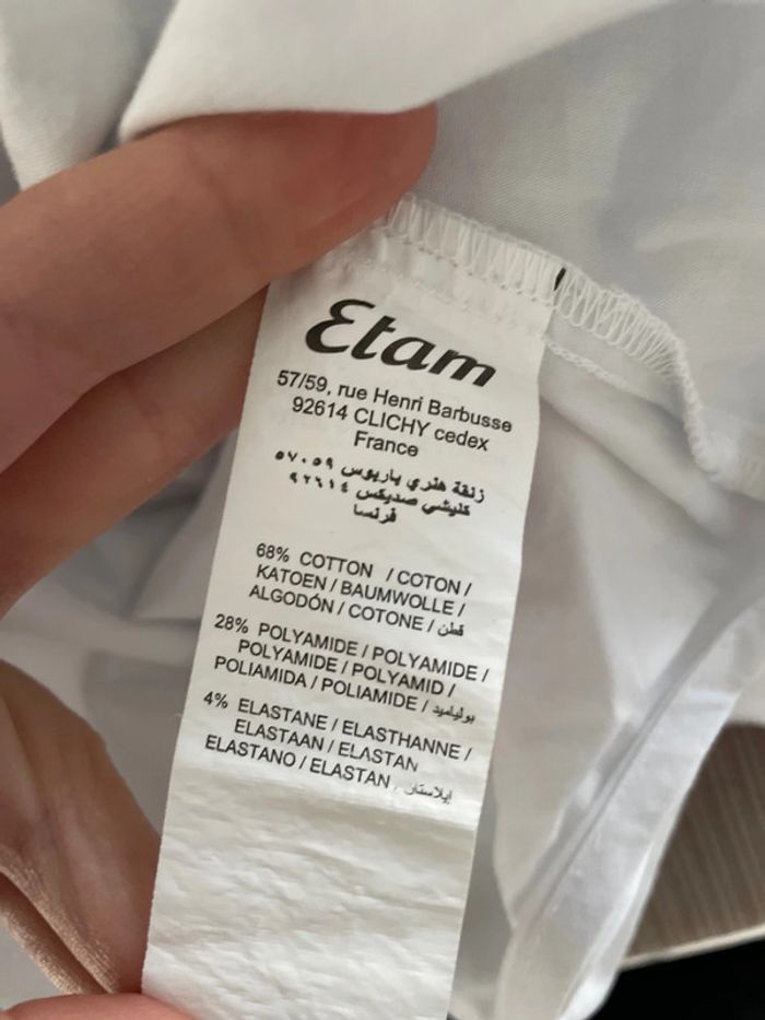 chemise etam blanche - photo numéro 7