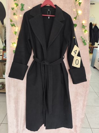 Manteau long noir T40 