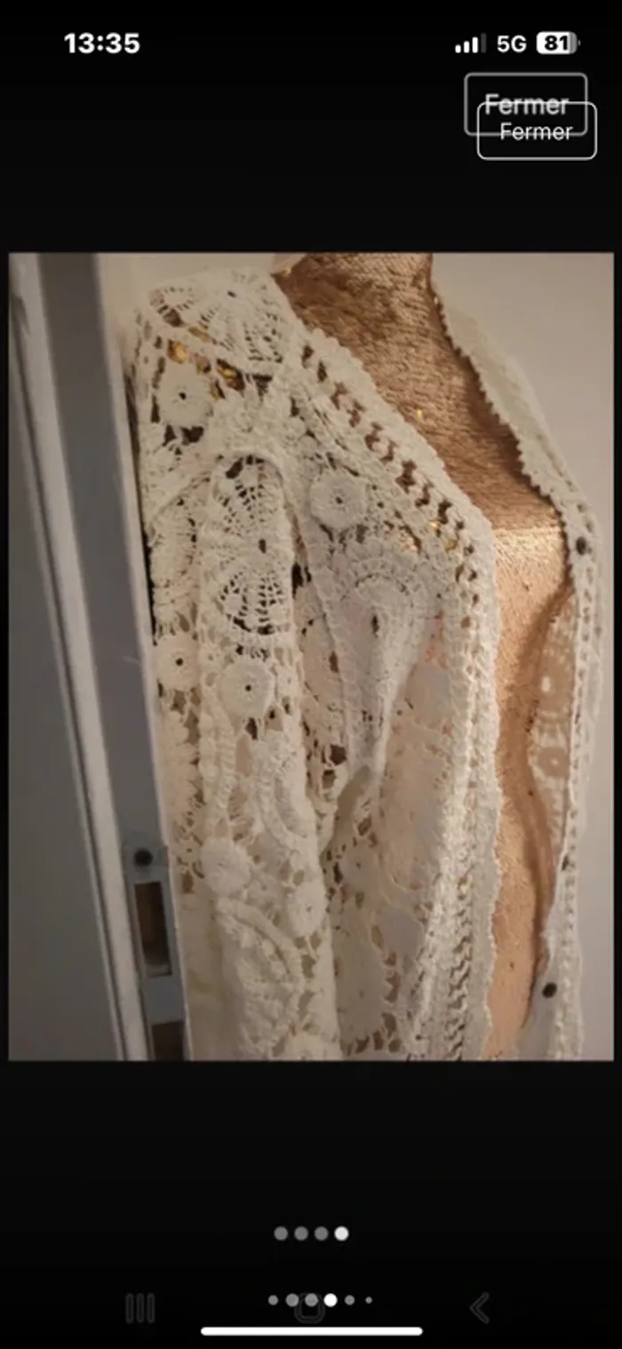 Kimono crochet plage S et M - photo numéro 8