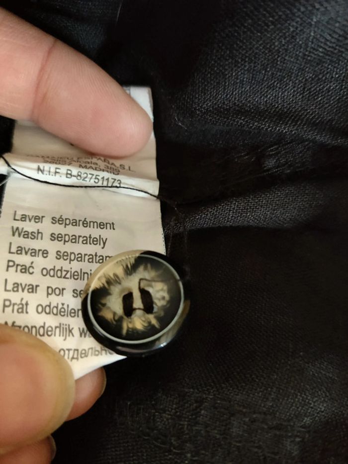 Chemise en lin noire - photo numéro 6