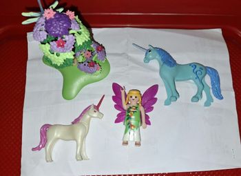 Lot playmobil fée et licornes