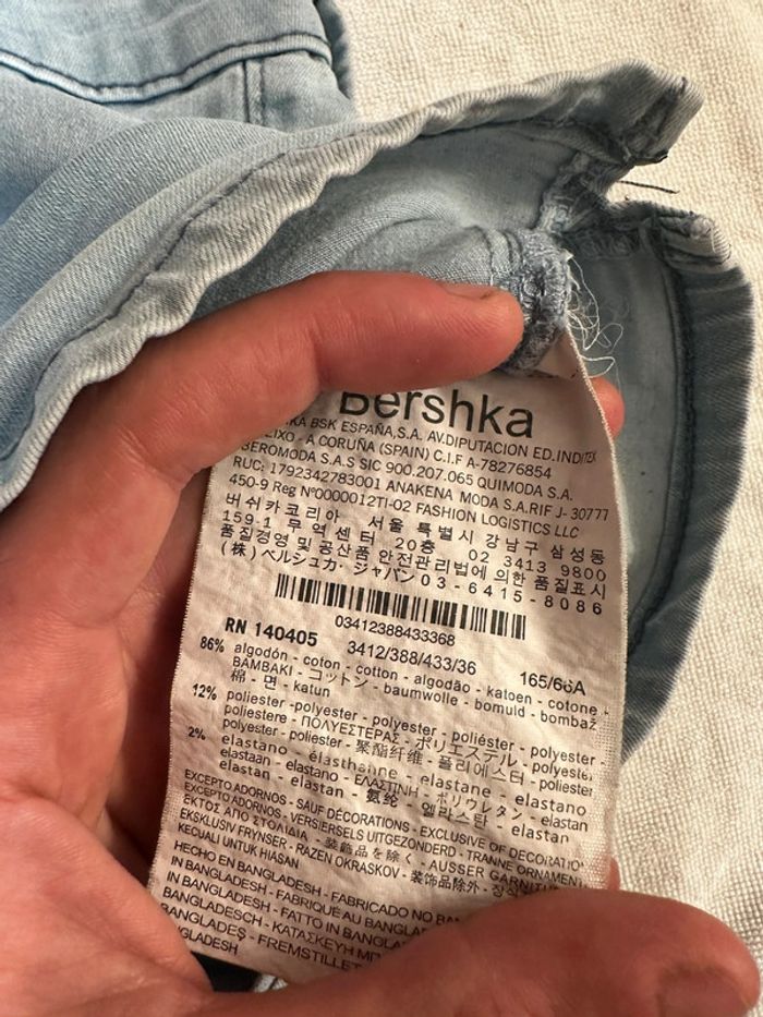 Short taille haute – Bershka – Bleu clair – Taille 36 - photo numéro 8
