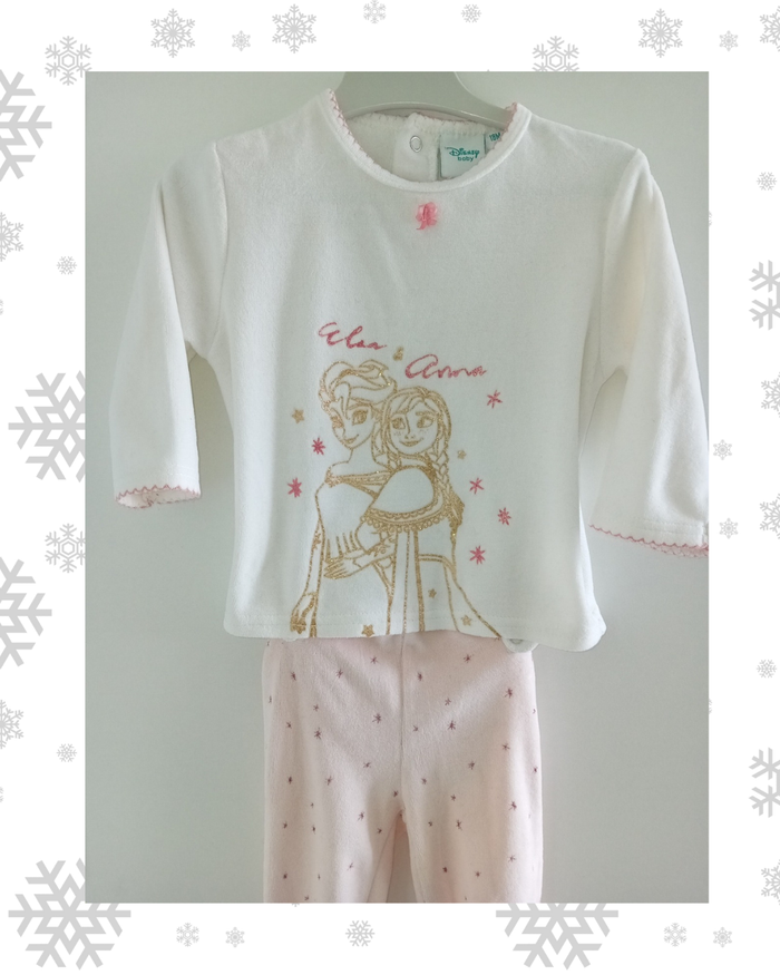 Pyjama d'hiver Disney Reine des Neiges 18 mois