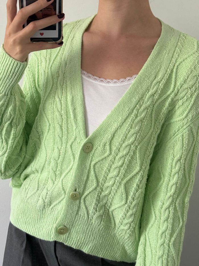 Gilet vert en maille Pimkie - photo numéro 2