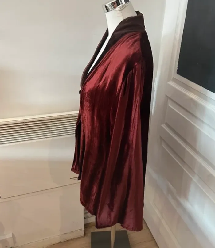 Mohan jeet veste, gilet, cardigan en velours femme, taille L - photo numéro 2