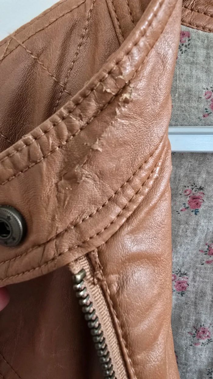 Veste simili cuir marron pimkie - photo numéro 4