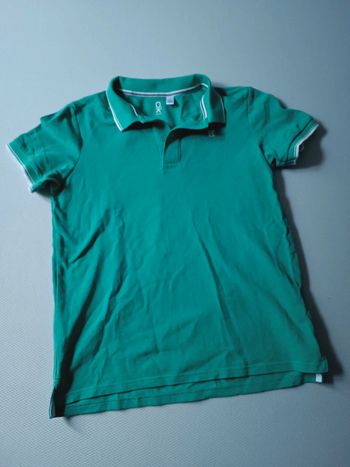 Polo vert amande Okaïdi 14 ans