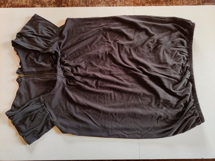 Tee-shirt marron manches courtes