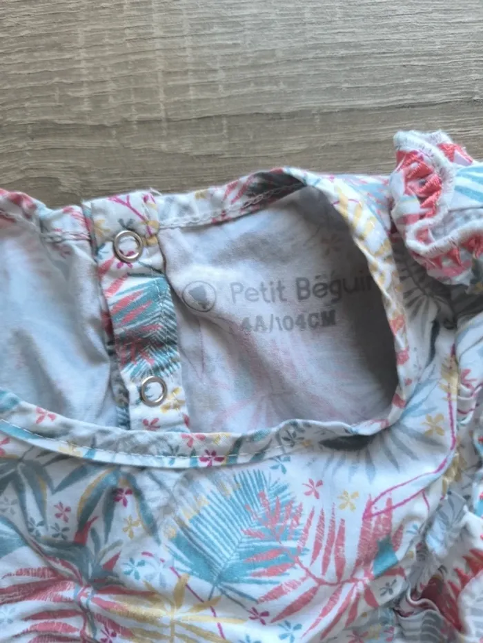 Robe fleurie Petit béguin 4 ans - photo numéro 2