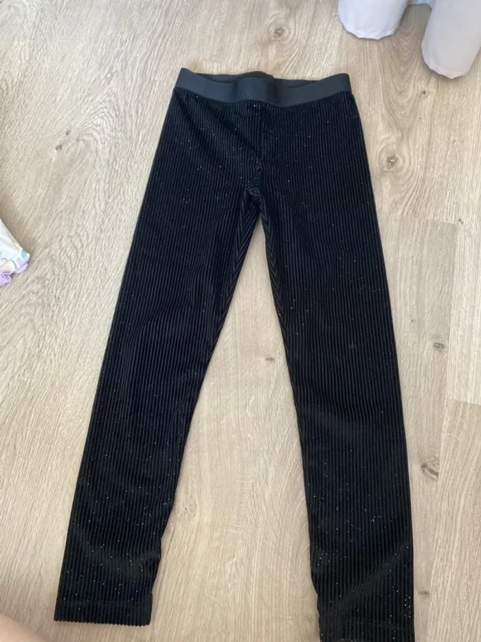 Legging velours noir paillettes