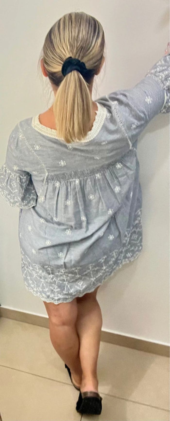 Robe Brodé Courte Zara Taille M - photo numéro 7
