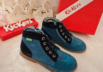 Bottes Bottines Cuir Zip Kickers T32