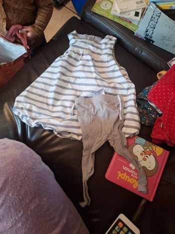 Ensemble robe rayé 12mois