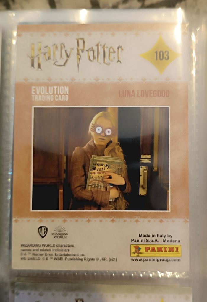 Évolution trading cards gold harry potter numéro 103 - photo numéro 2