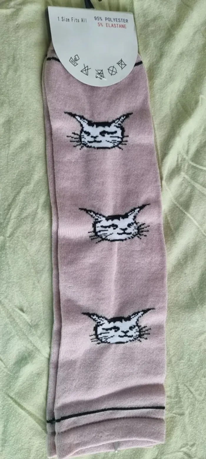 Guêtres motif chat chinois Neuves - photo numéro 3