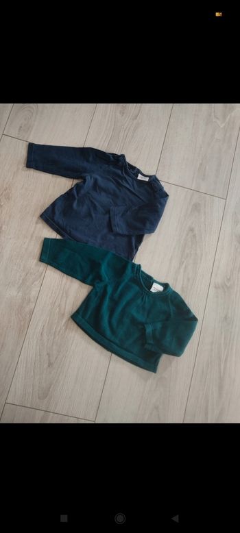 Lot de 2 hauts fille 9 mois