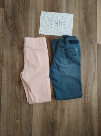 Lot de deux pantalons droits