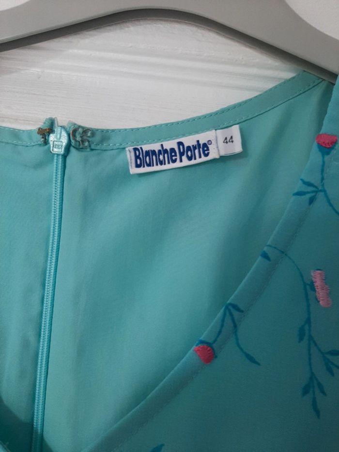 Robe à fleur turquoise et rose - photo numéro 2