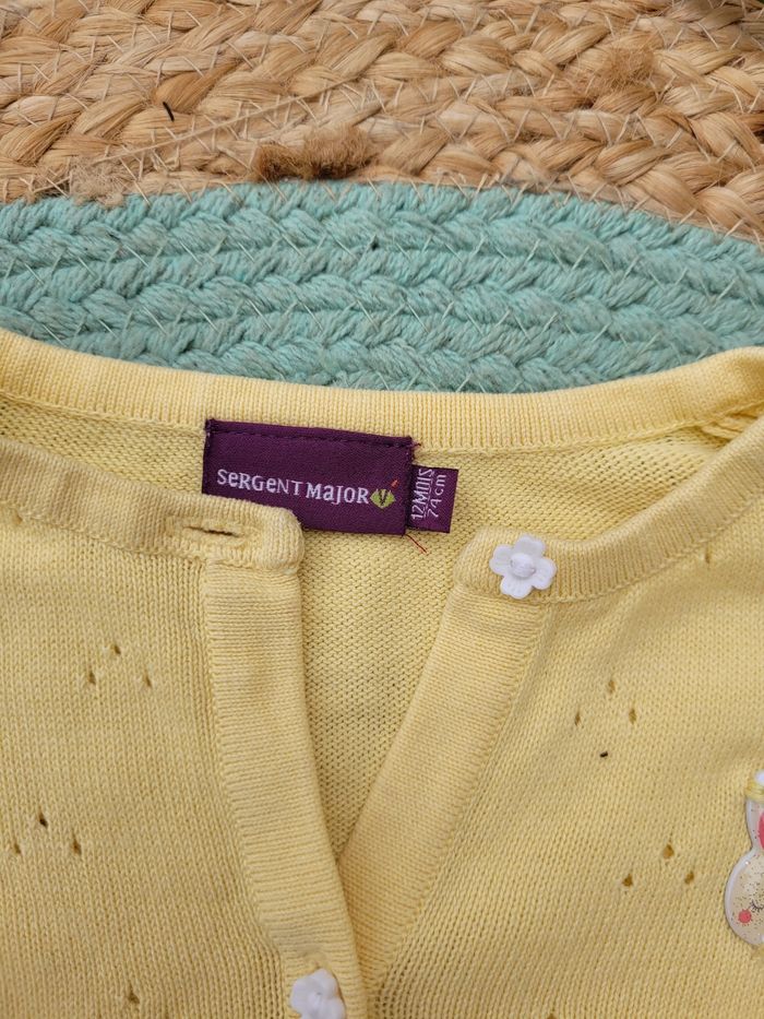 Gilet Sergent Major jaune 12 mois - photo numéro 2