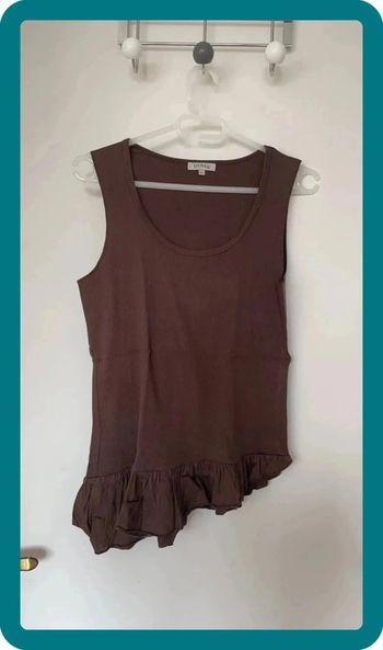 Débardeur marron asymétrique